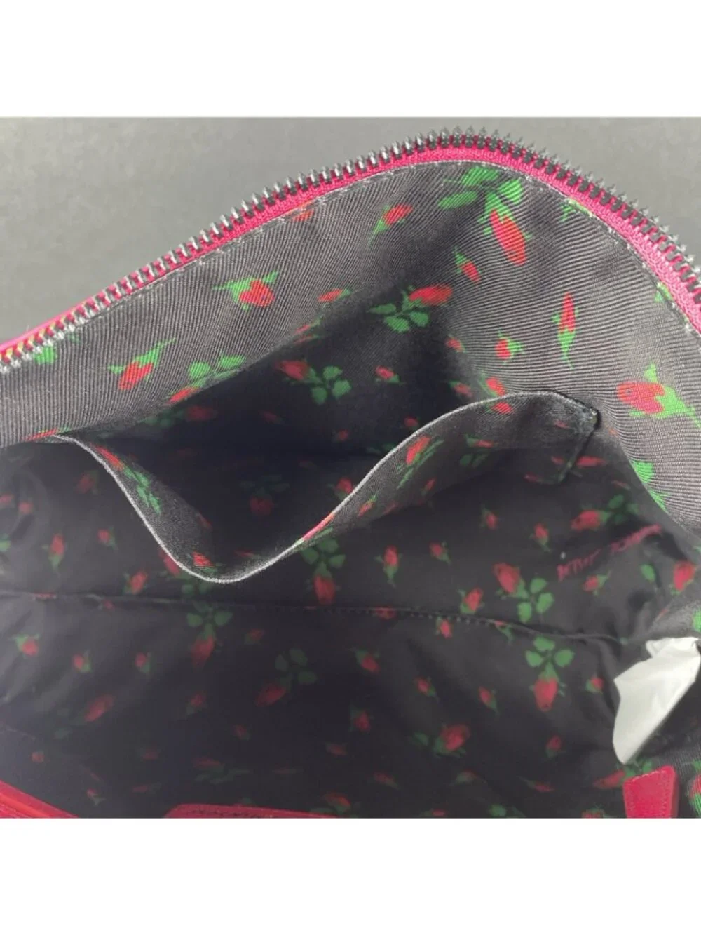 Betsey Johnson NY Large Pink Rose Purse Wristlet Bag NWOT - Picture 14 of 15